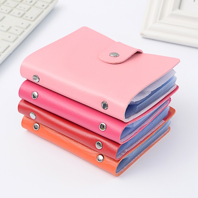 Mini PU Name Card Holder Card package Business Card Holder Card Book Leather Office School Supplies