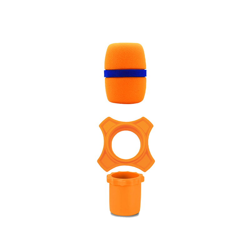 Microfoon Sponzen Mouw Anti-Rolling Mic Bescherming Ring Staaf Siliconen Draadloze Handheld Houder voor Microfoon KTV DJ Apparaat: YELLOW