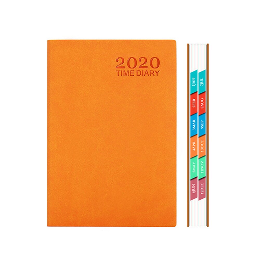 Exquisite A5 Planner Efficiency Agenda Schedule Notebooks Diary Stationery for Home School Office (Orange): Picture 1