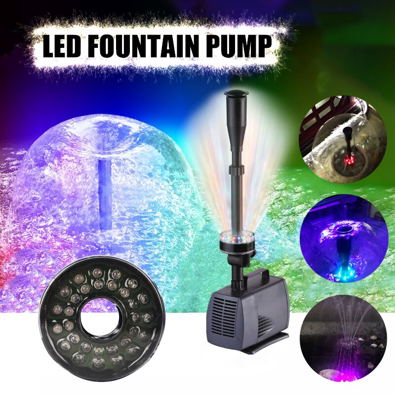 220V Led Aquarium Fontein Pomp Dompelpompen Aquarium Vijver Waterpomp Tuin Waterval Fontein Maker Waterpump 40W/45W