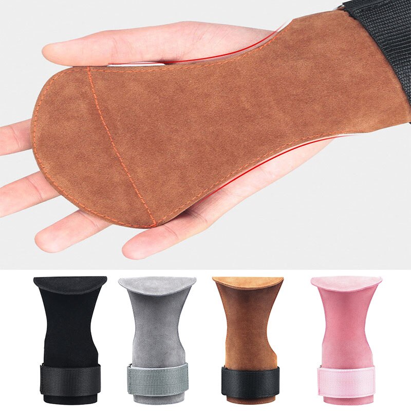 Gants de gymnastique antidérapants en cuir de vache, poignées, coussinets de levage, ceinture de puissance, d&#39;entraînement, Crossfit, gants de Fitness, Protection des paumes