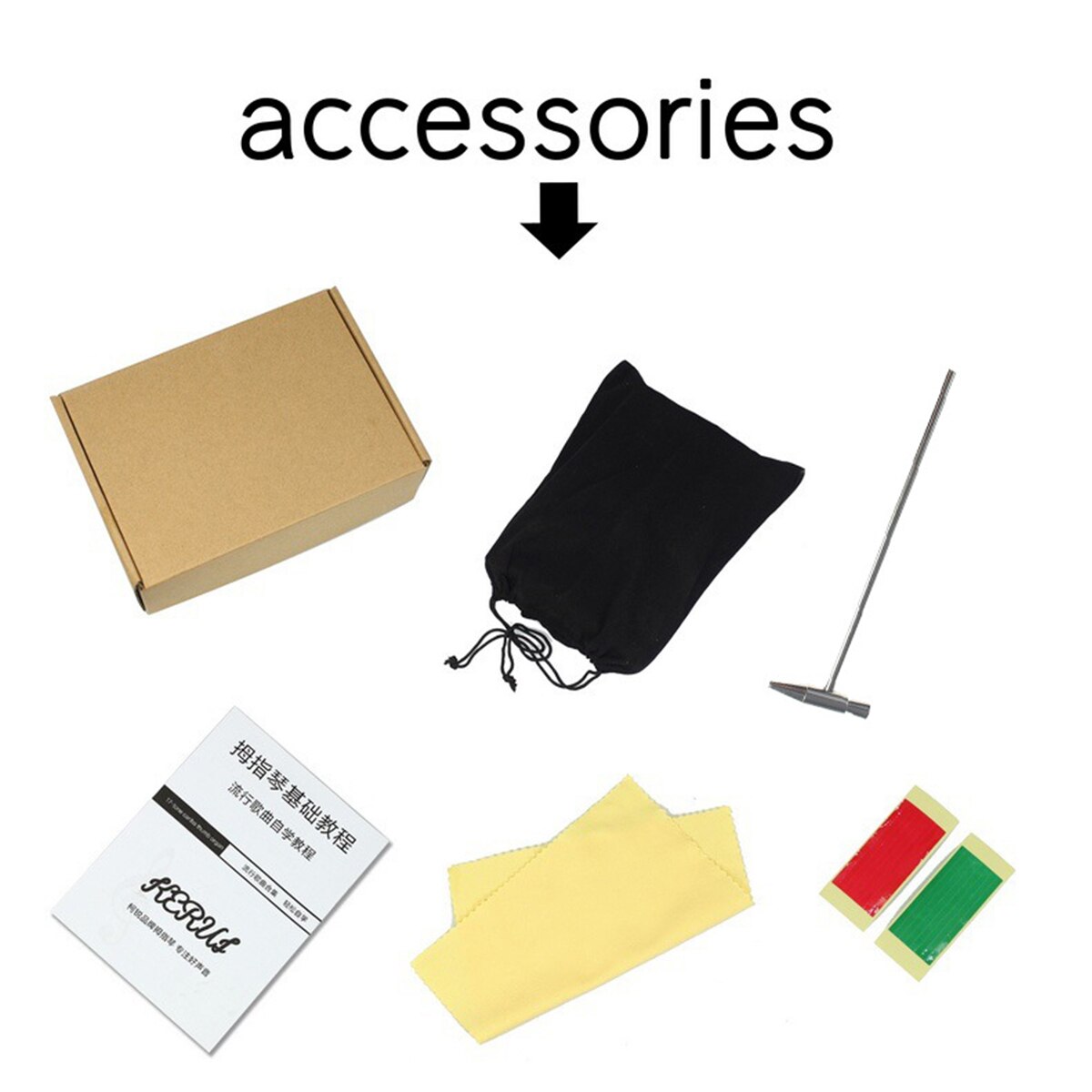 17 Keys Thumb Piano Wood Mahogany Body Musical Instruments Thumb Piano Finger Percussion Music