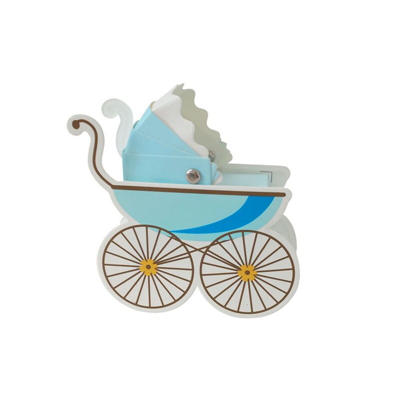 Kinderwagen Kinderwagen Baby Shower Gunst Karton Doos Kinderen Day Party Decoratie Snoep Zoete Houder: 20pcs / Blauw