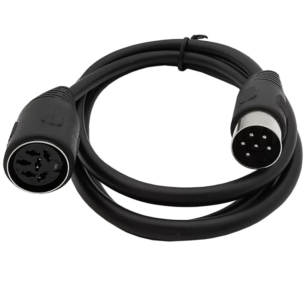 Câble Audio et vidéo DIN 6 broches mâle à mâle et femelle, Terminal S Midi 6 broches pour Microphone Audio, câble de guitare 1m-3m