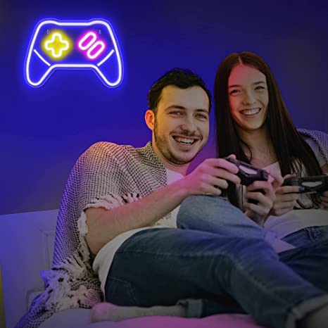 Wanxing Game Controller Neon Borden Gamepad Tiener Jongens Zone Led Borden Voor Muur Slaapkamer Game Room Decor Cool Gaming console