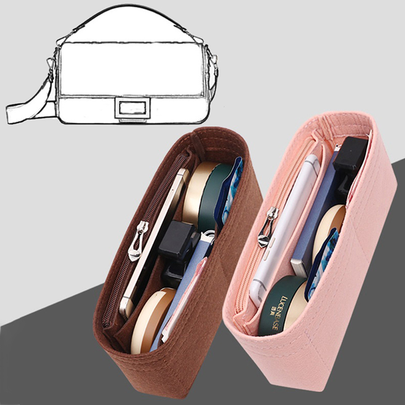1PC Felt Insert Bag Organizer, Makeup Organizers, Liner Perfect for Brand Women's Handbags For And Cosmetic Bags