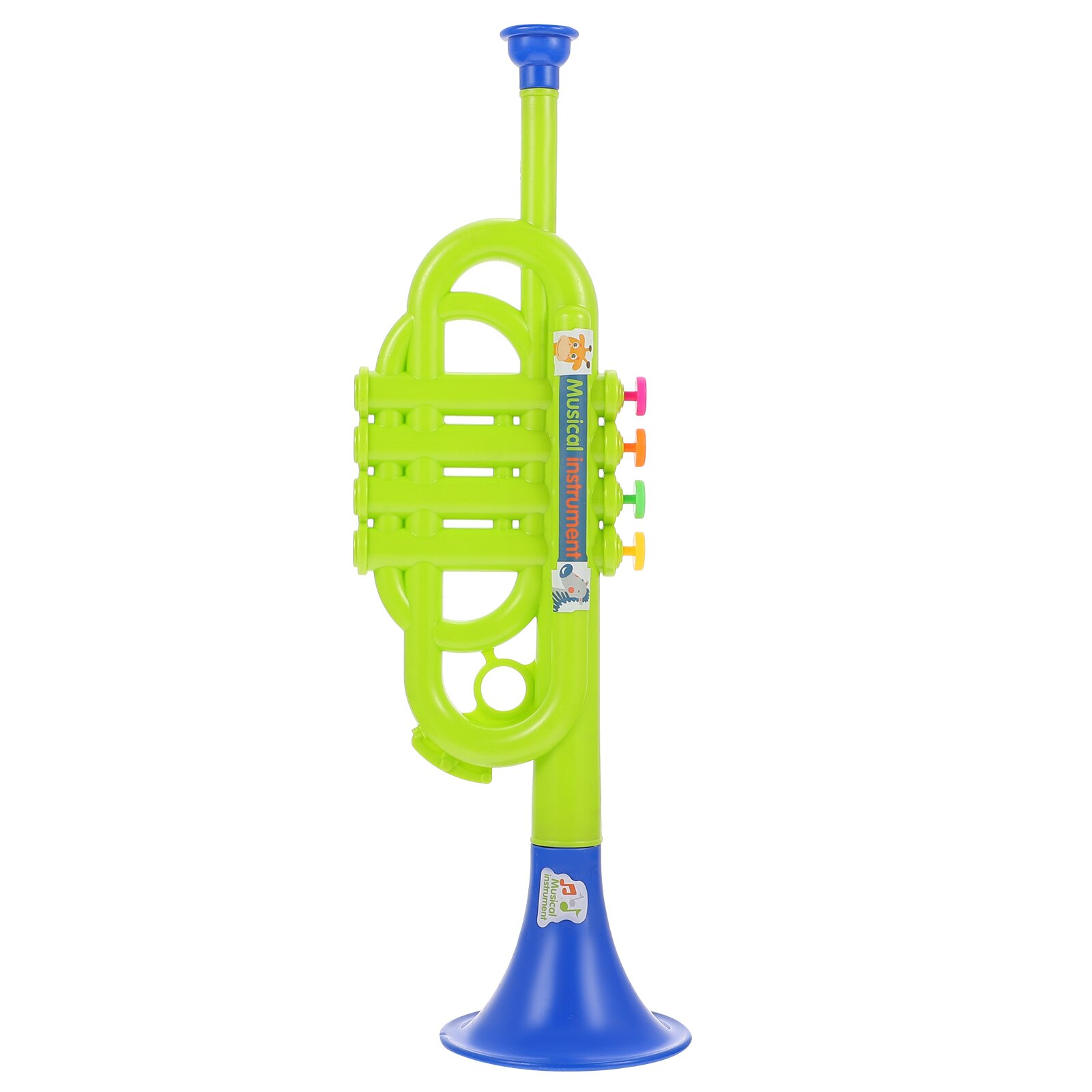 Saxofón de simulación creativa Tuba para niños, instrumento Musical de juguete, juguetes educativos para aprendizaje temprano, ayuda para la enseñanza de música: Tuba Random color