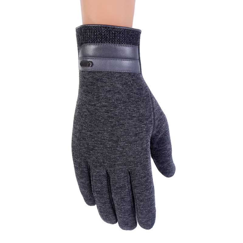 Touchscreen handsker mobiltelefon smartphone handsker køreskærm handske til mænd kvinder vinter varme handsker: C- grå