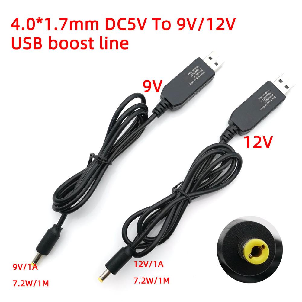 Dc 5v to 9v/12v usb  to 3.5*1.35mm 4.0*1.7 charge power boost step up kabel konverter adapter legetøj mobil strømforsyning boost wire