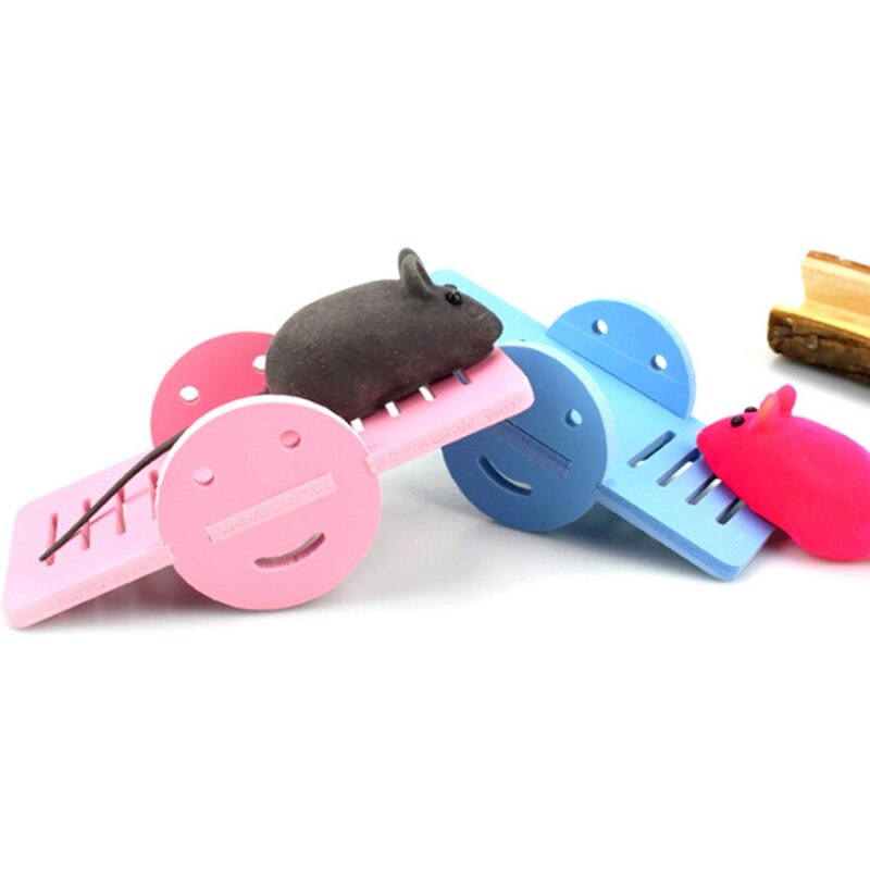 1 Set /3Pcs Mooie Candy Kleur Houten Hamster Wip Speelgoed Huisdier Kleine Dier Speeltuin Speelgoed