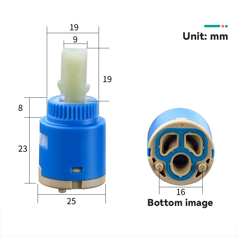 Faucet Valve Core Standard Ceramic Cartridge Replacement Parts for Faucet Valve Shower Valve Core Water Mixer Faucet Splitter