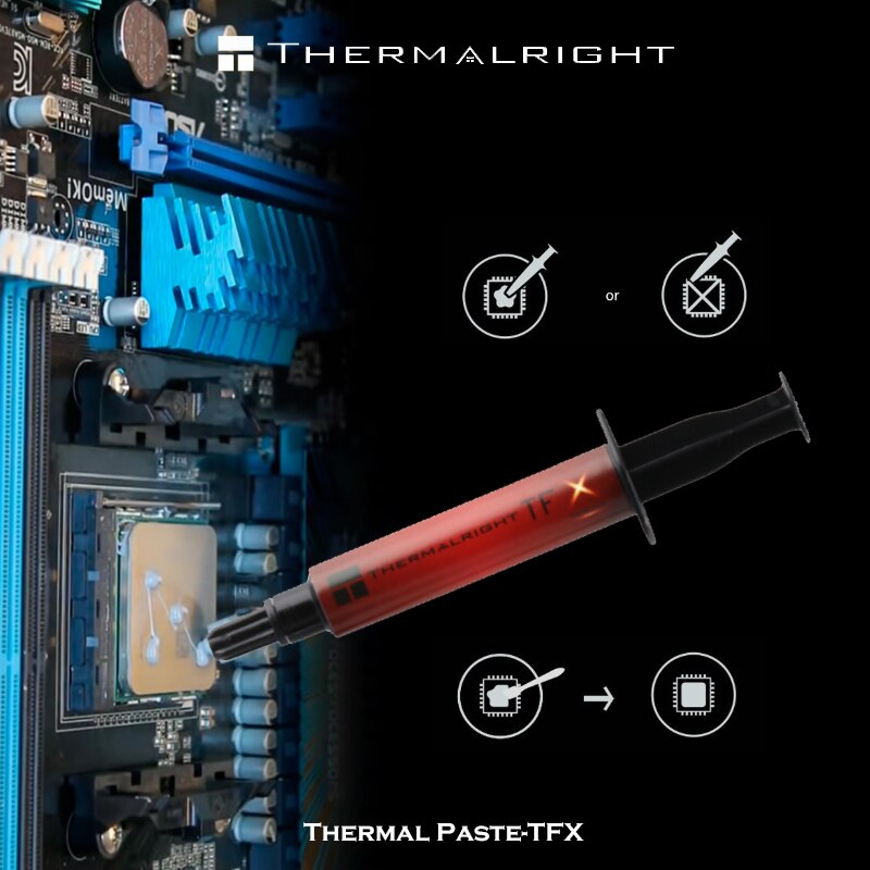 Thermalright – pâte thermique TFX 14.3 w/m-k, Non conductrice, pour CPU, GPU, ordinateur portable, ordinateur portable, graisse, haute Conduction