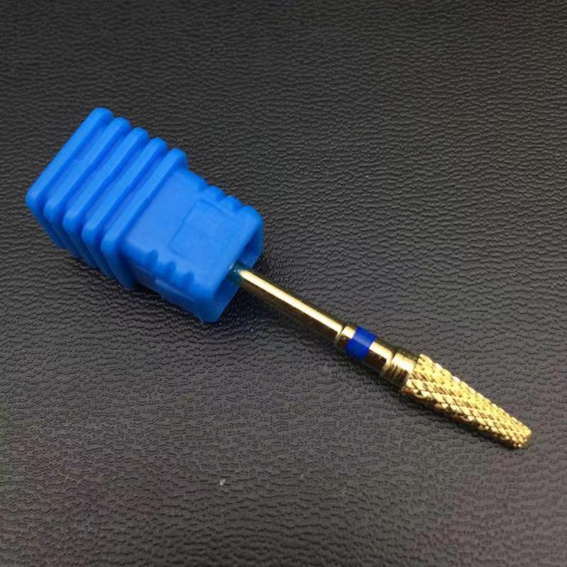 6 tipos de brocas de carburo en forma de maíz, máquina eléctrica para manicura, fresa, accesorios giratorios para uñas de uña dorada: Verde claro