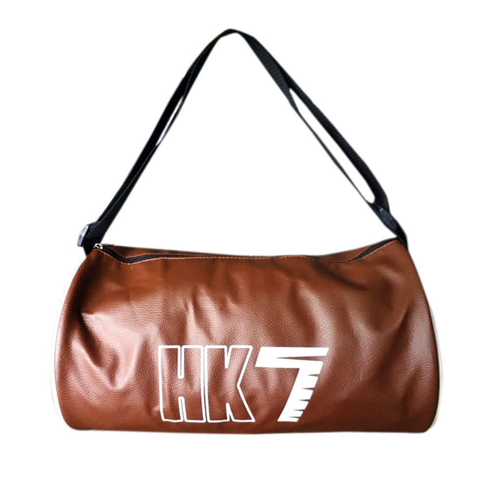 Integrated Gym Bag Mini Cylinder 35L Breathable Field Artificial Leather HK7: Brown