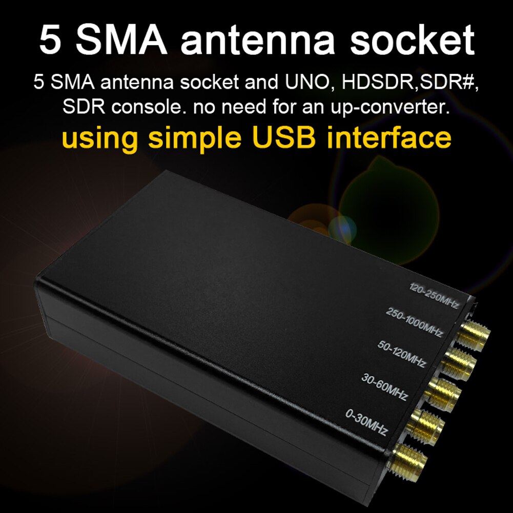 10kHz~1GHz SDR Receiver RSP HF AM FM SSB CW Aviation Band Receiver Multiplatform Support Beginner Amateur Radio With Antenna