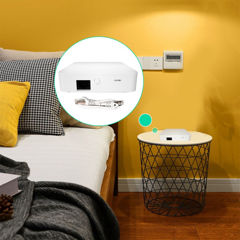 Smart ZigBee Gateway Wired LAN Gateway Intelligent Home ZigBee Central Hub APP Control Timer Group Control Multi-device Linkage