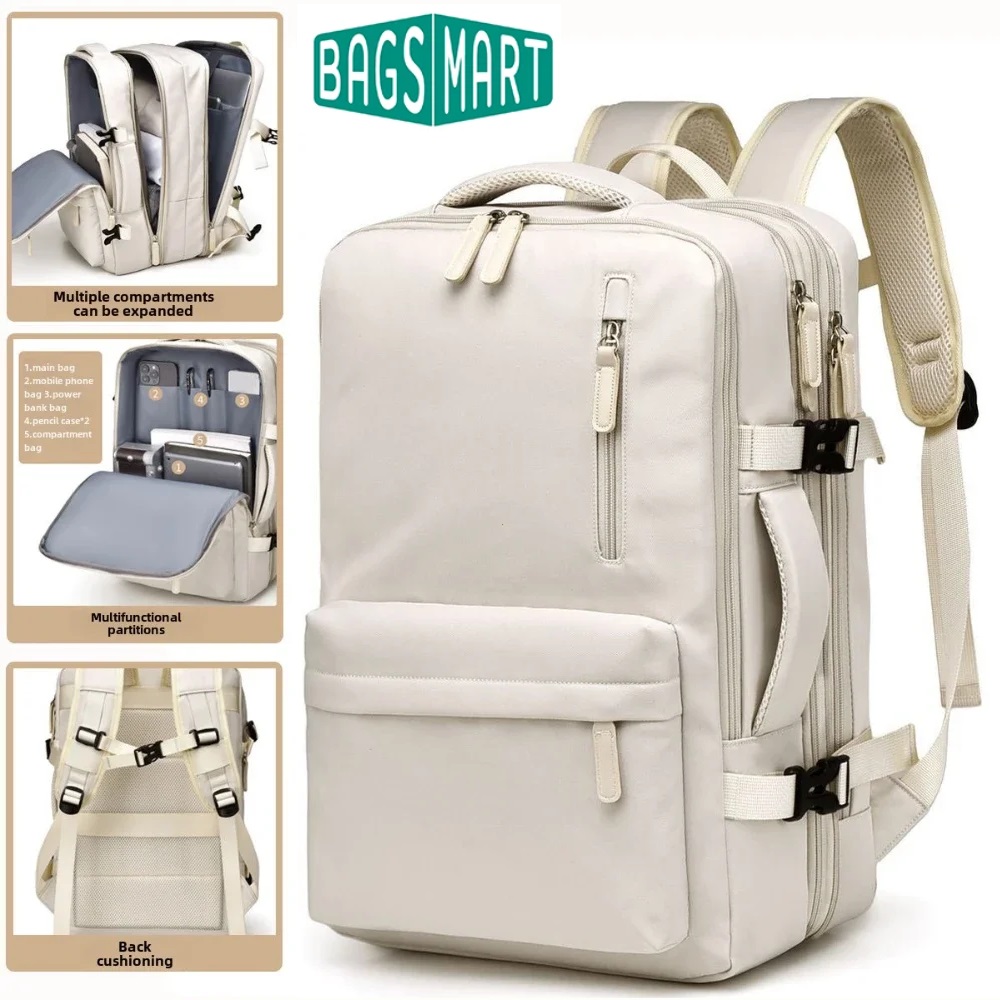 BAGSMART Rugzak 40x30x20 Vliegtuig Cabine Handbagage Rugzak Laptop Rugzak Vliegtuig Reizen School Rugzak Mannen Vrouwen tas