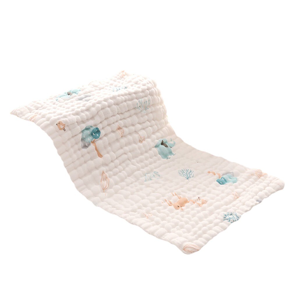 neugeboren Baby Karikatur Drucken Wasser waschen Baumwolle Gesicht waschen Handtuch Speichel Handtuch Musselin wickeln neugeboren Baby Bettwäsche Decken: F