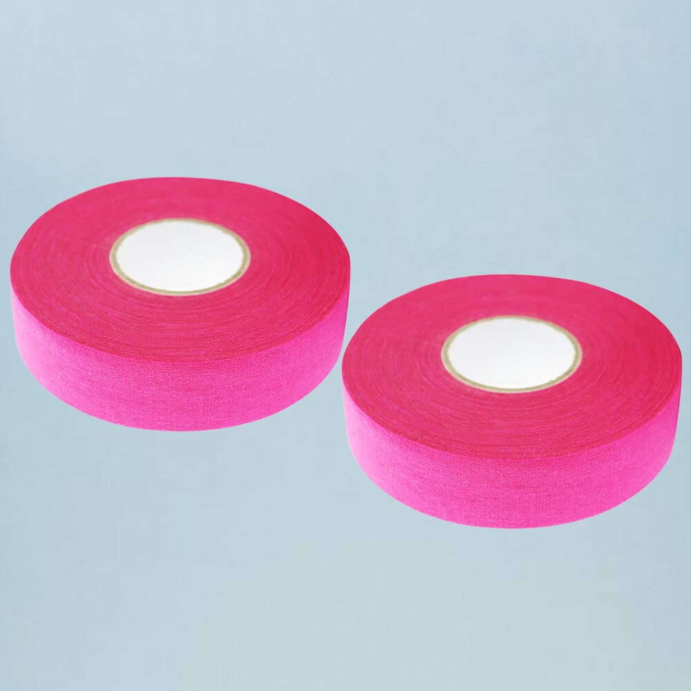 2 Pcs Hockey Stick Tape - 20M Length - Anti-Slip Sports Wrapper - Waterproof Cotton for Practice: Rosy