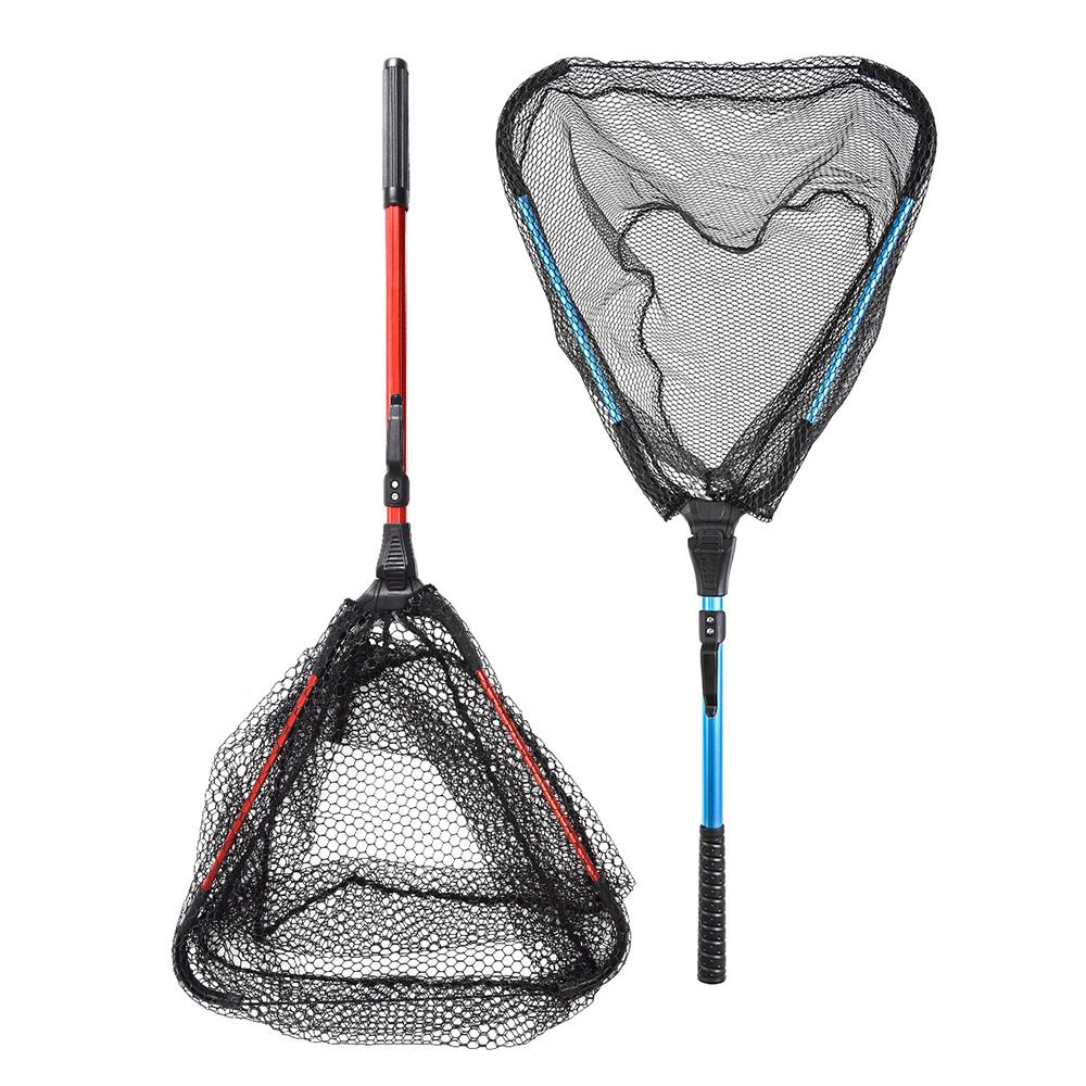 Aluminum Alloy Fishing Net Telescopic Fish Catching Landing Nets Gear Fish Landing Net Foldable Collapsible Telescopic Pole
