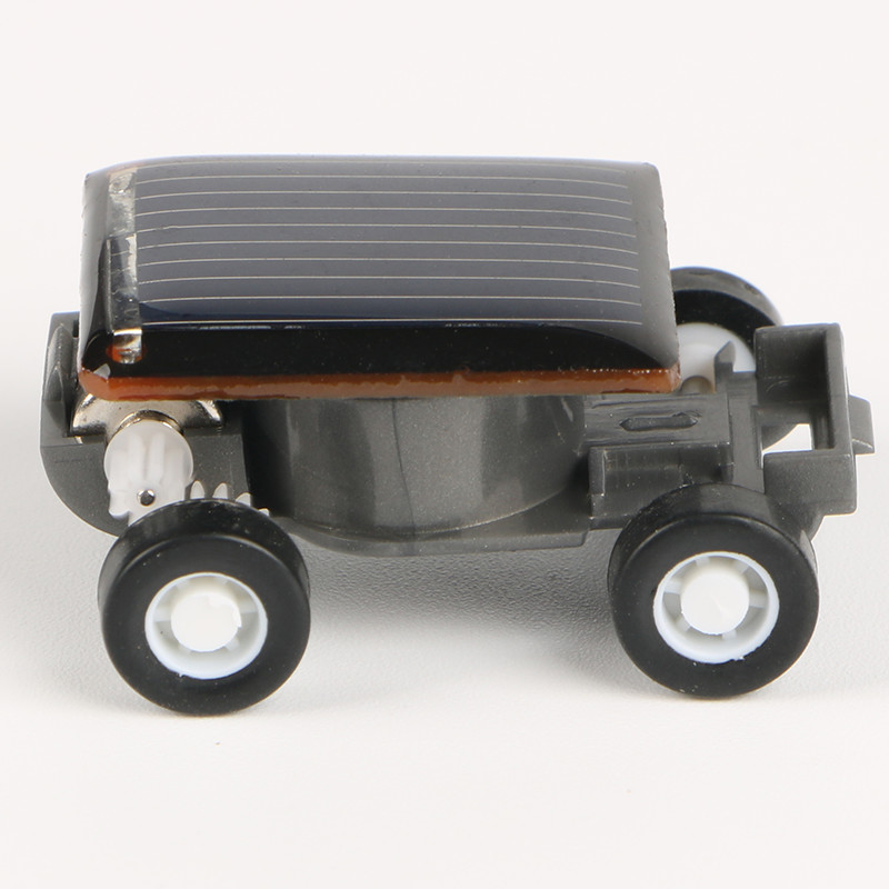 Strange Black Smallest Mini Solar Powered Car Model Solar Toys Kit Gadgets Educational Baby Kids Toys for Children