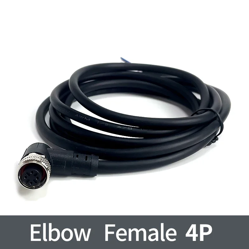 2 meter M12 sensor connector waterdichte kabel plug Mannelijke & Vrouwelijke 4 5 8 12Pin PVC Geïntegreerde spuitgieten M12 connectoren: Zilver / Onder 5 Stks