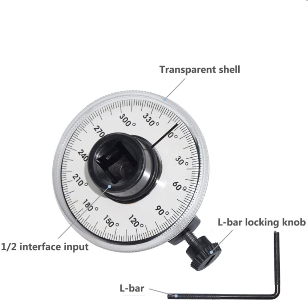 Drive Torque Angle Gauge 360 Degree Angle Rotation Measurer Hand Tool Wrench Measuring Automotive Meter Tool