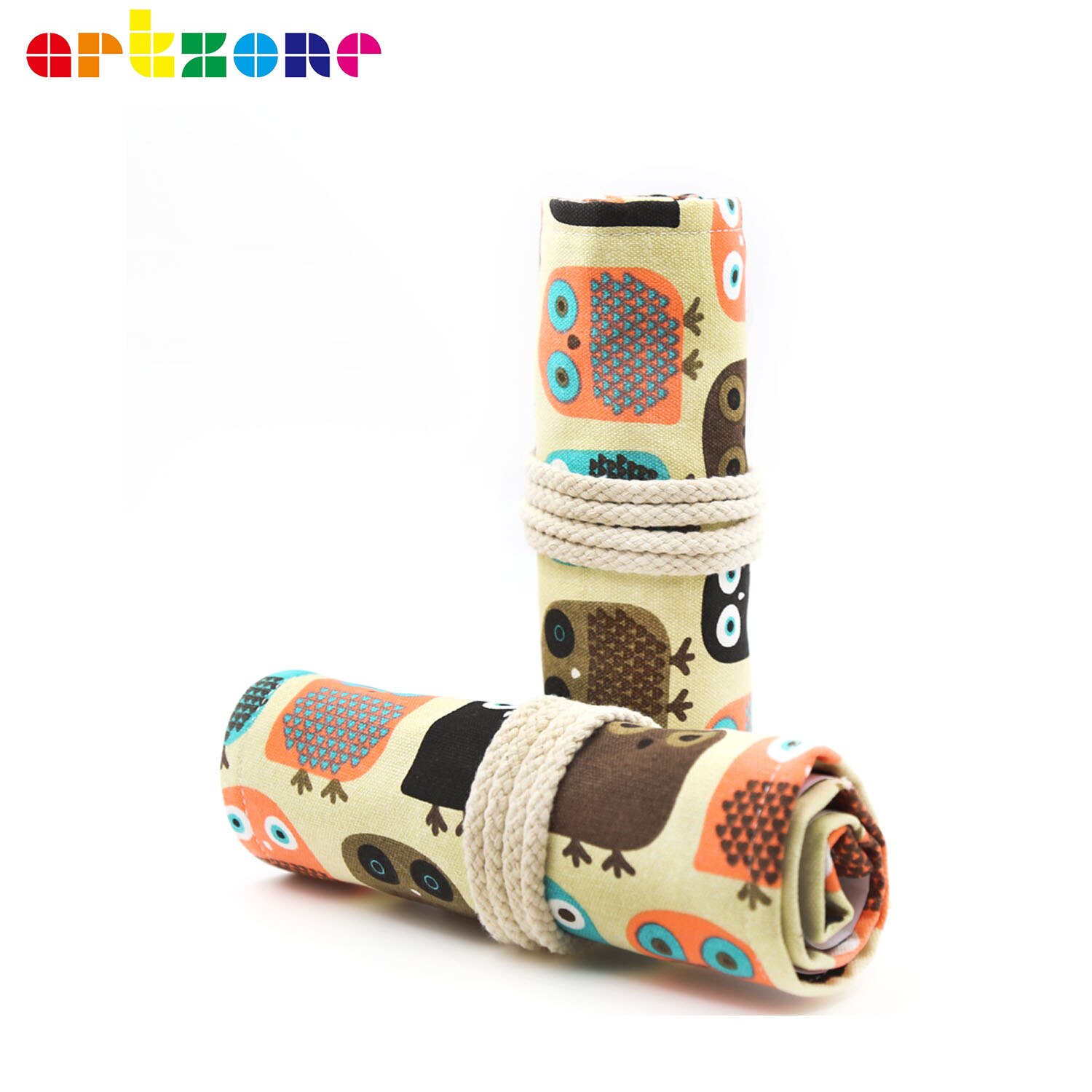 48 Holes Pencil Case Art Pen Bag Pouch Canvas Wrap Roll Makeup Pen Storage Stationery Student School Supplies: B108-48 holes