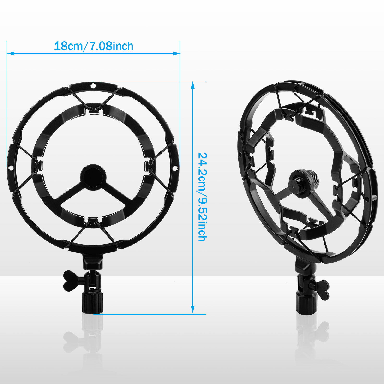Mic Shock Mount Reduce Vibration Portable Lightweight Microphone Shock Mount Mic Holder Microphones Studio Recording Mic Stand