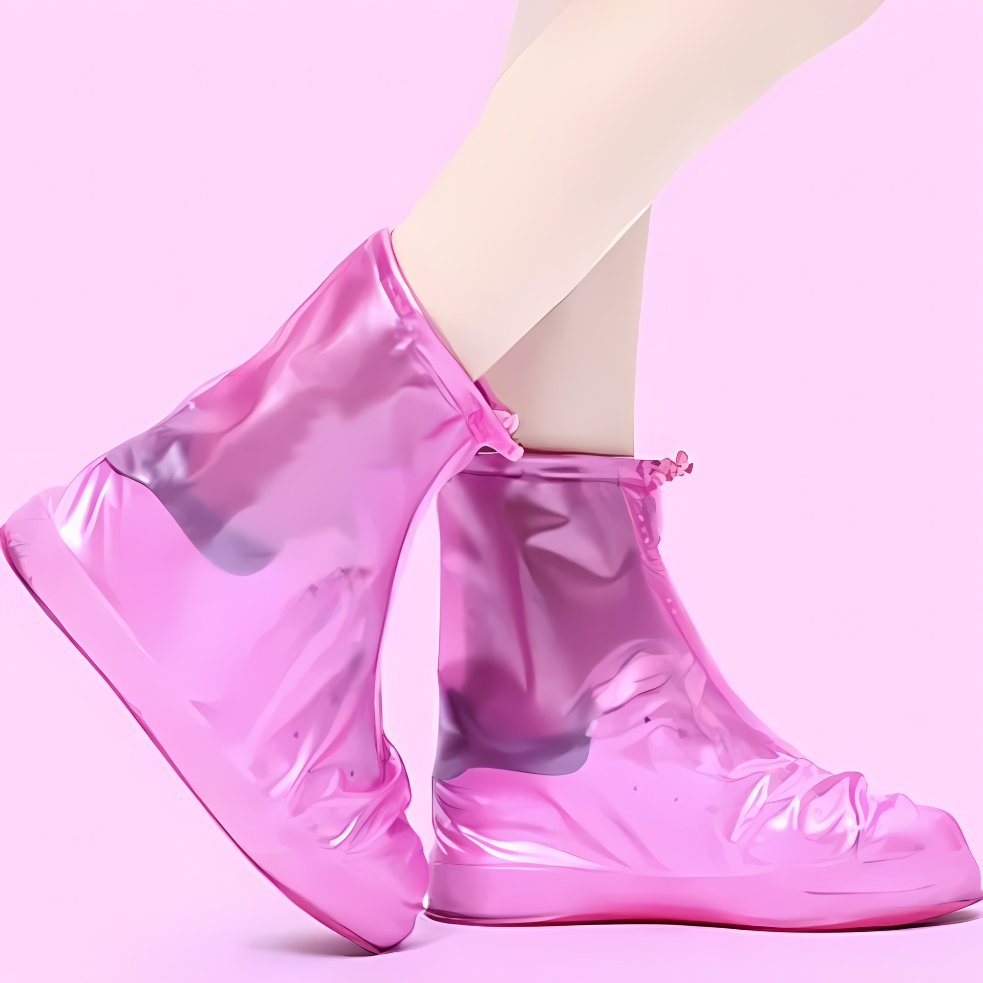 Neue Silikon Wasserdichte Überschuhe Schuh Schutz Regen Zubehör Wiederverwendbare Schuhe Schutz Regen Schutz XYJ08: XXL / Schwarz
