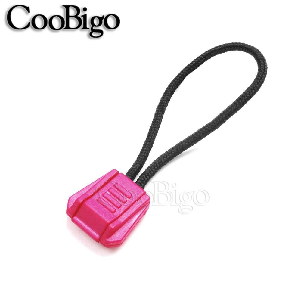 Paracorde avec tirette, 100 pièces, Clip d&#39;extrémité, sac à dos de Camping en plein air, randonnée, voyage, accessoires de bricolage, couleurs variées: Pink
