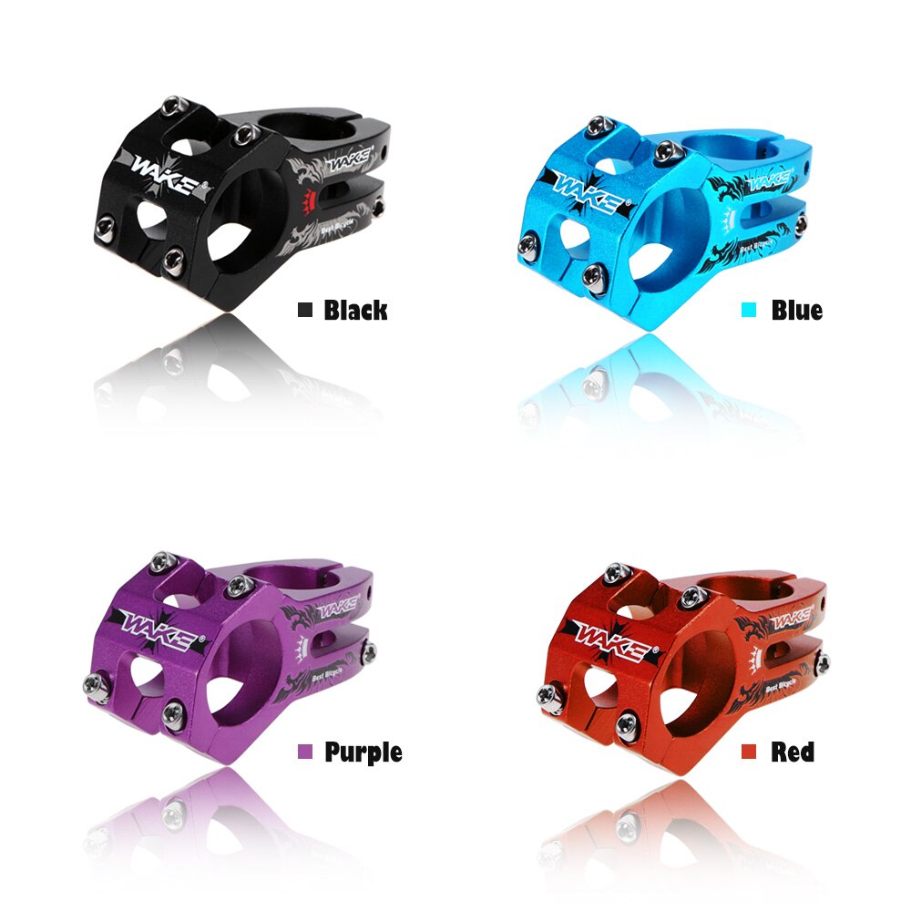 Wake Aluminum Alloy Bike Stem Bicycle Cycling Clamp Stem 31.8MM MTB Road Bike Stem Bike Accesary