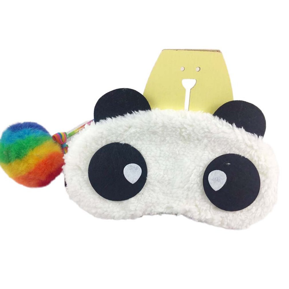 1PCS Nap Eye Shade Cartoon Blindfold Sleep Eyes Cover Travel Rest Patch Blinder Cute Panda Sleeping Eye Mask: E
