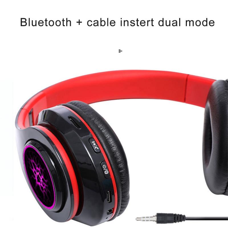 B39 HIFI stéréo sans fil écouteurs LED lumière Bluetooth casque de musique casque avec micro pour Mobile Xiaomi IPhone Sumsamg tablette