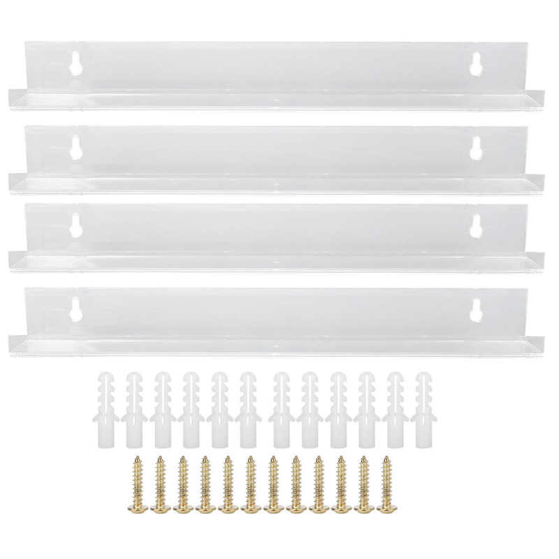 Transparent Nail Polish Display Shelf Acrylic Nail Polish Rack Multi Purpose Wall Mounted Space Saving for Nail Salon Home