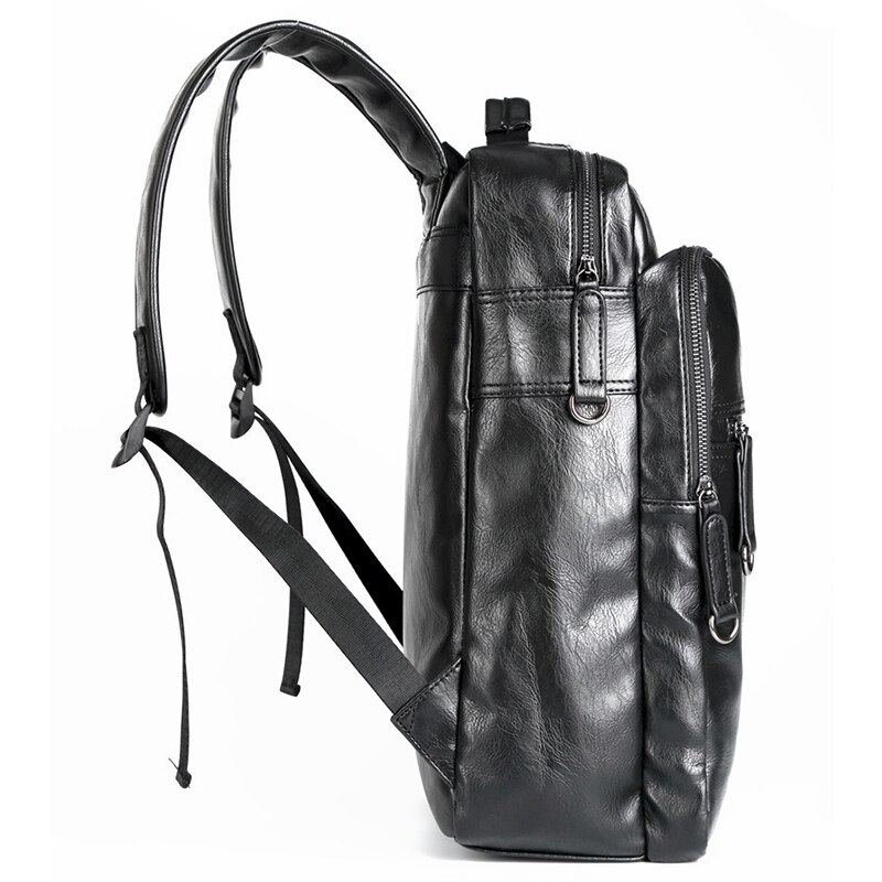 VICUNA POLO-Mochila de cuero a la para hombre, morral escolar para ordenador portátil, impermeable, de viaje, tamaño grande