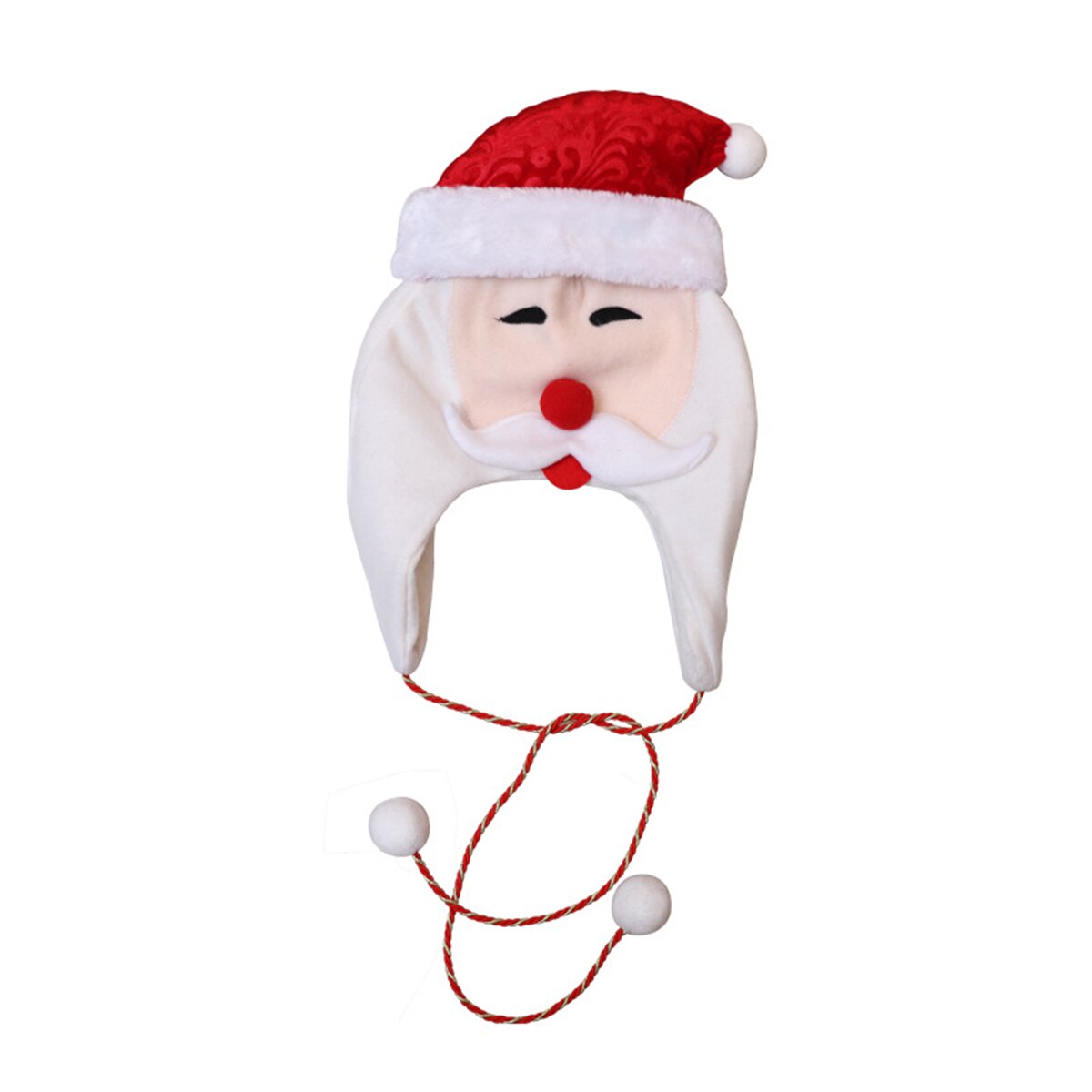 Gorro navideño para bebé, gorro cálido con orejera, Papá Noel, Reno, muñeco de nieve, Invierno: Santa Claus