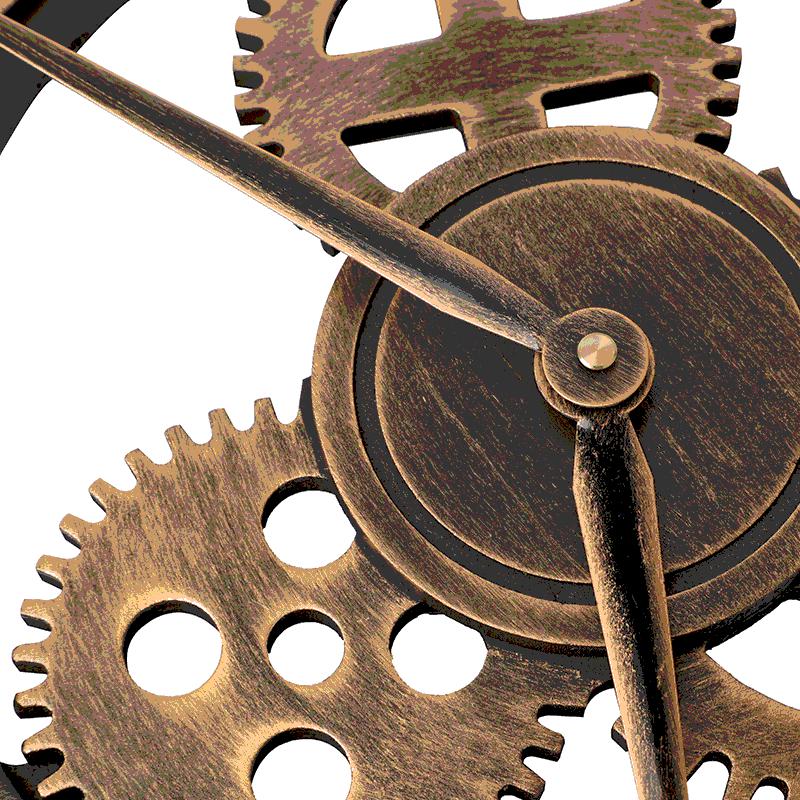 Industrial Gear Wall Clock Decorative Retro MDL Wall Clock Industrial Age Style Room Decoration Wall Art Décor