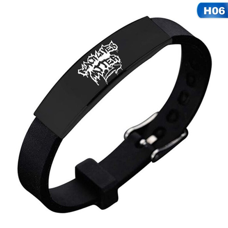 Zwart Leven Kwestie Armband Verstelbare Silicagel Polsbandje: BL5872H06