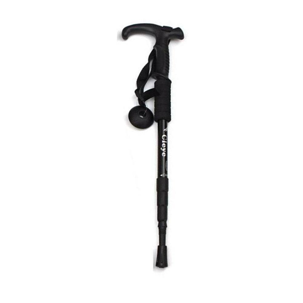 Telescopic Trekking Walking Hiking Stick Pole Adjustable Length Anti-Shock Outdoor Hiking Crutches Walking Cane Camp Baton: D