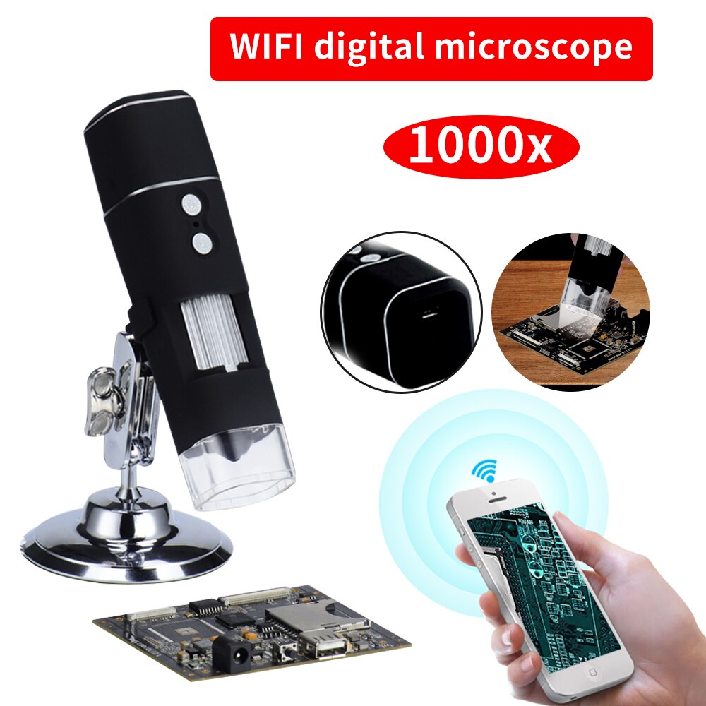 LUXIANZI – Microscope numérique réglable pour le soudage, loupe à Zoom à 8 LED, Endoscope USB, Microscope électronique caméra 1000X: Default Title