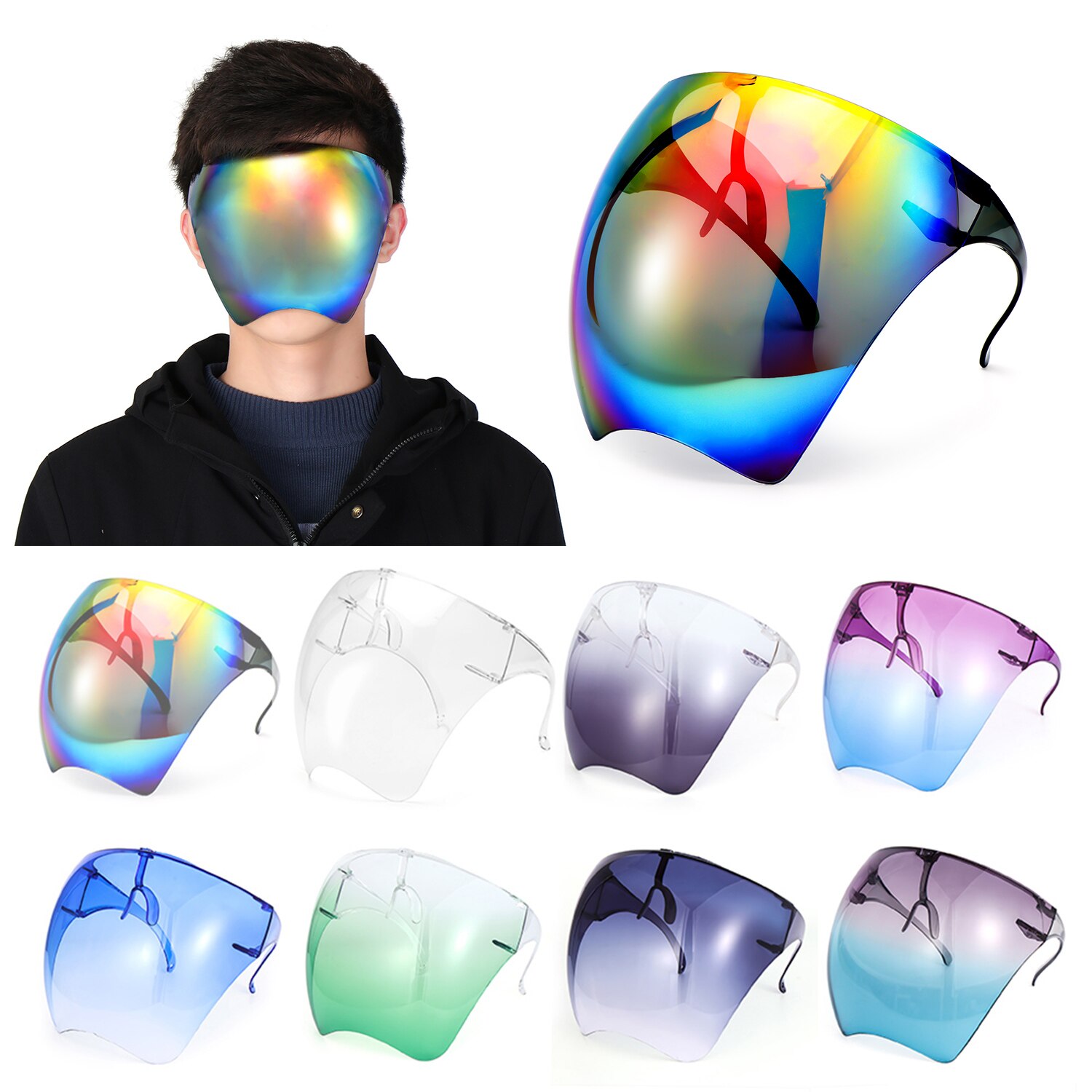 Rijden Veiligheidsbril Anti-Fog Bril Uv Beschermende Zonnebril Visor Full Face Cover Dagelijks Entertainment Eyewear