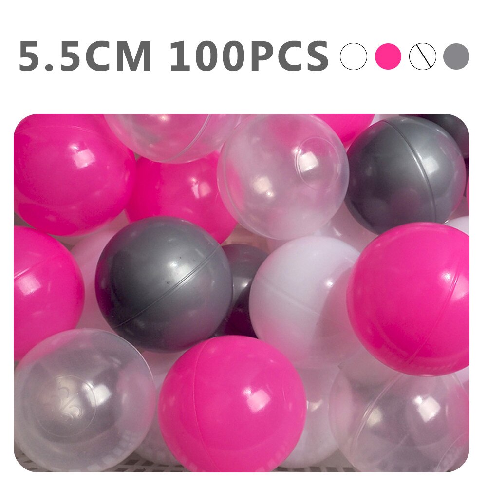 100pcs/lot Eco-Friendly Pink White Soft Plastic Water Pool Ocean Wave Ball Baby Funny Toys Stress Air Ball Outdoor Fun Sports: WJ3254M