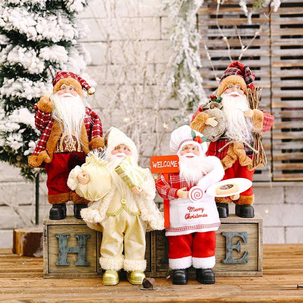 Dejlige jul xmas fest dekorationer stå julemanden dukke legetøj ornament jul vedhæng julemanden dukke
