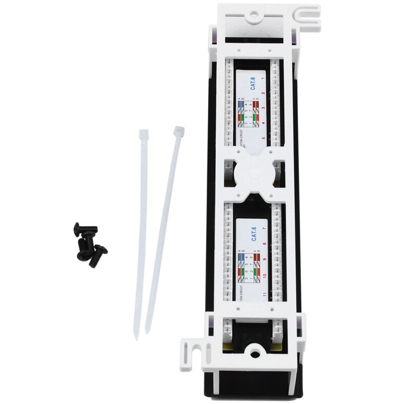 Network Tool Kit 12 Port Cat6 Patch Panel Rj45 Networking Wall Mount Rack Mount Bracket