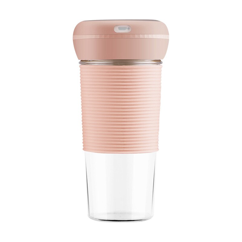 Kbxstart 350ml multifunctionele draagbare sapcentrifuge beker licht smoothie blender draadloos usb oplaadbaar fruit extractor mixer machine: Roze