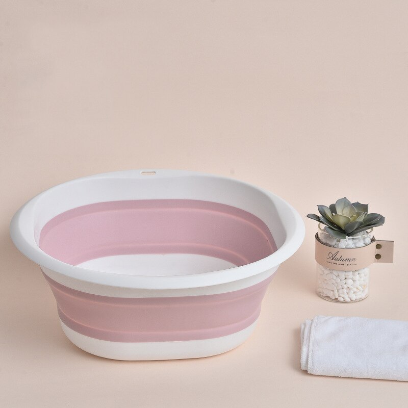 Plastic Folding Basins Portable Wash Basins Folding Laundry Tub Bathroom Kitchen Accessories Travel Folding Wash Basin: B-L