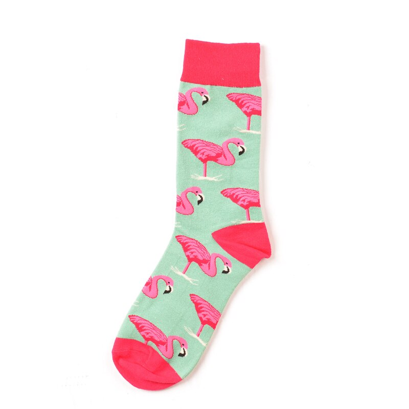 Calcetines de algodón con de flamenco para adulto, medias cálidas con de animales, flamencos, Grulla, llama, fuego, fla, pluma de pájaro rosa, lago: Flamingos Lake