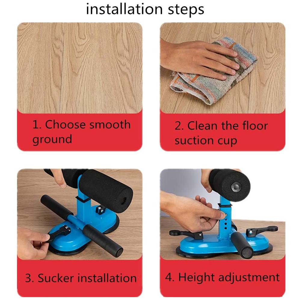 Adjustable Sit-Up Bar Double Suction Cups Fitness Equipment For Home Abdominal Muscle Exercise