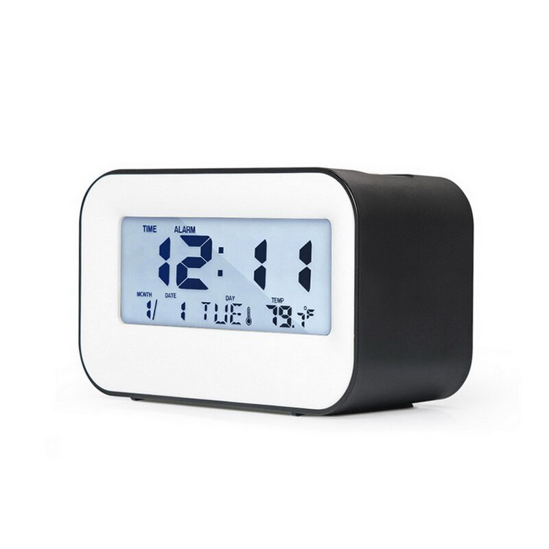 LED Digital Alarm Clock with Calendar Snooze Backlight Display for Home Office Travel Table Clock Kids Electronic Desktop Clocks